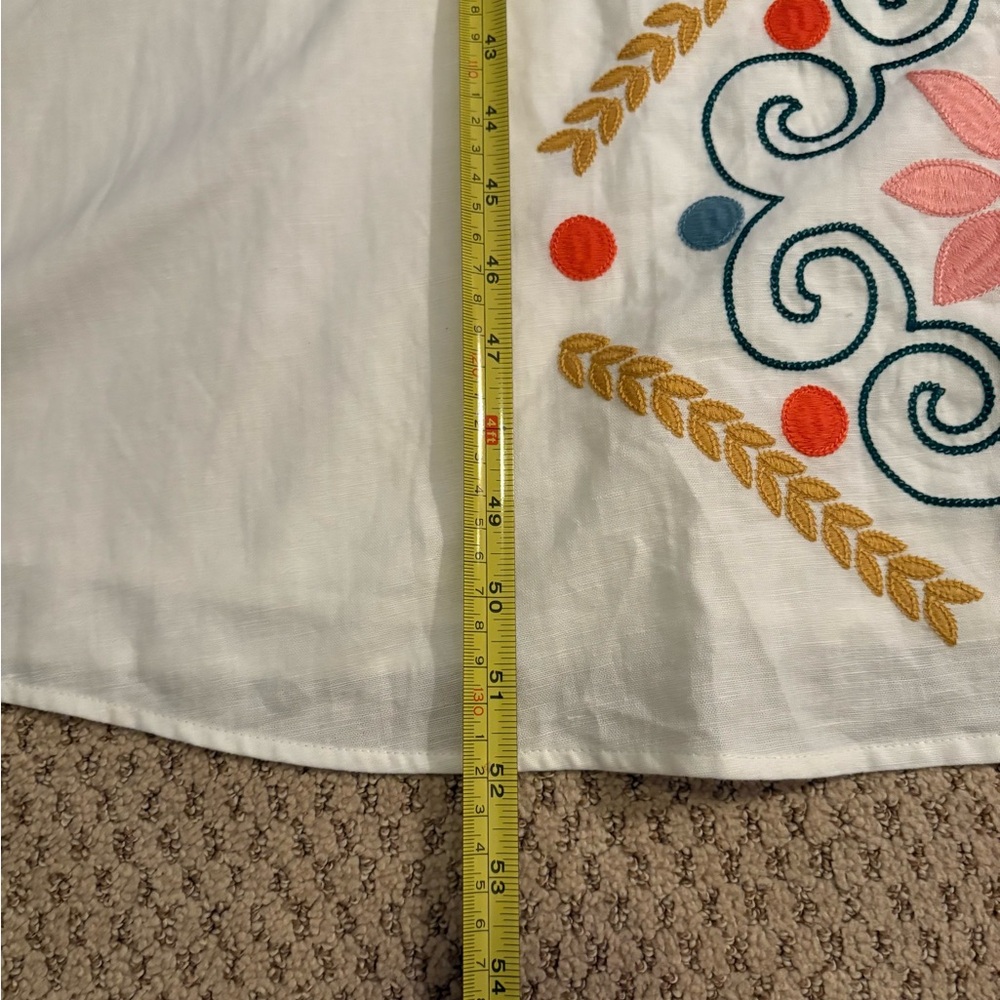 Boden dress NWT Ruby linen blend embroidered dress US 10 stunning current D1273 - Picture 7 of 12